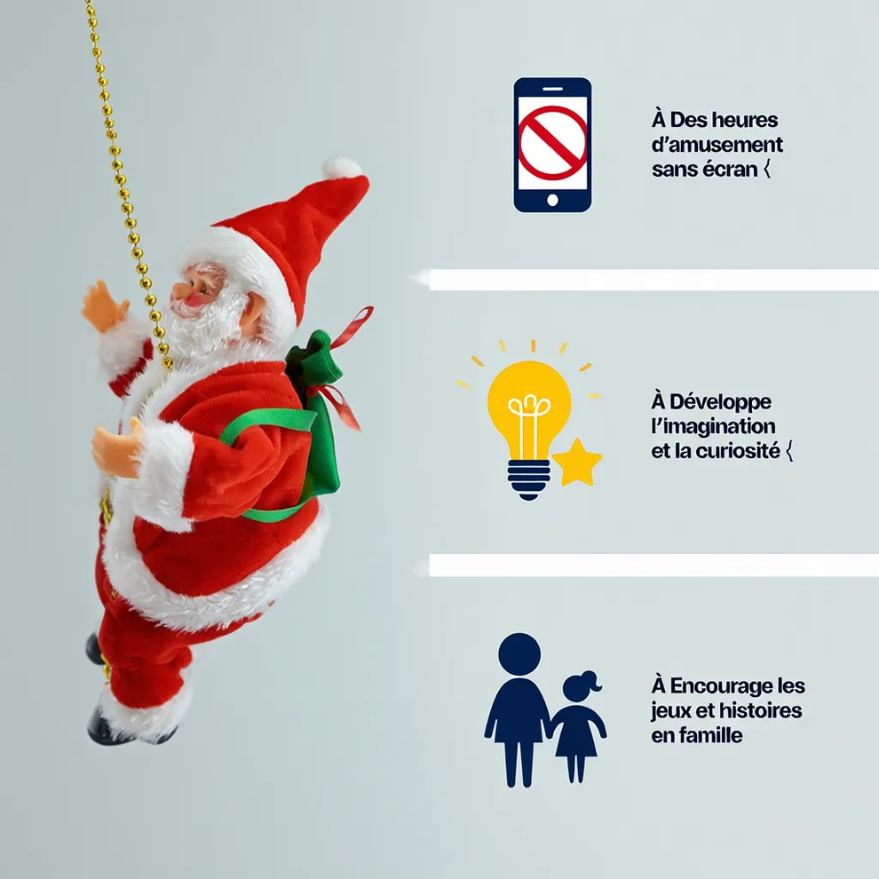 🎅 Père Noël Grimpant™ – L’Animation Magique De Votre Noël
